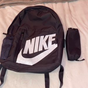 Nike back pack with pencil case